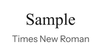 Times New Roman font